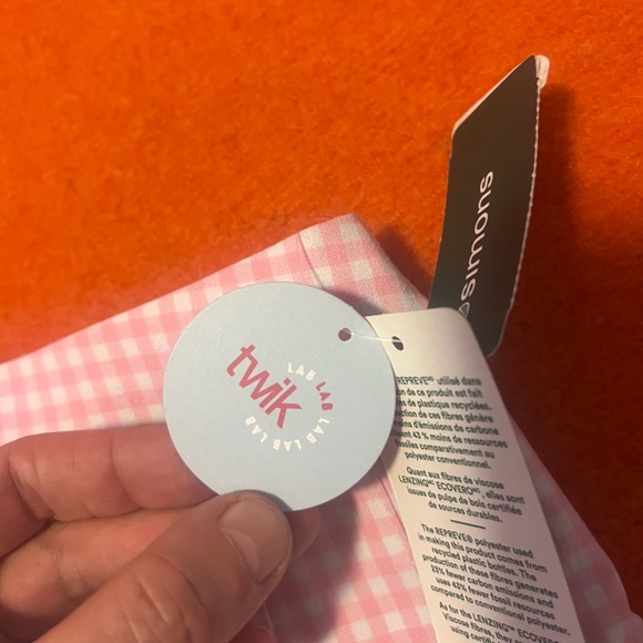 Retro bubblegum pink gingham pleated tennis miniskirt NWT - Picture 10 of 16